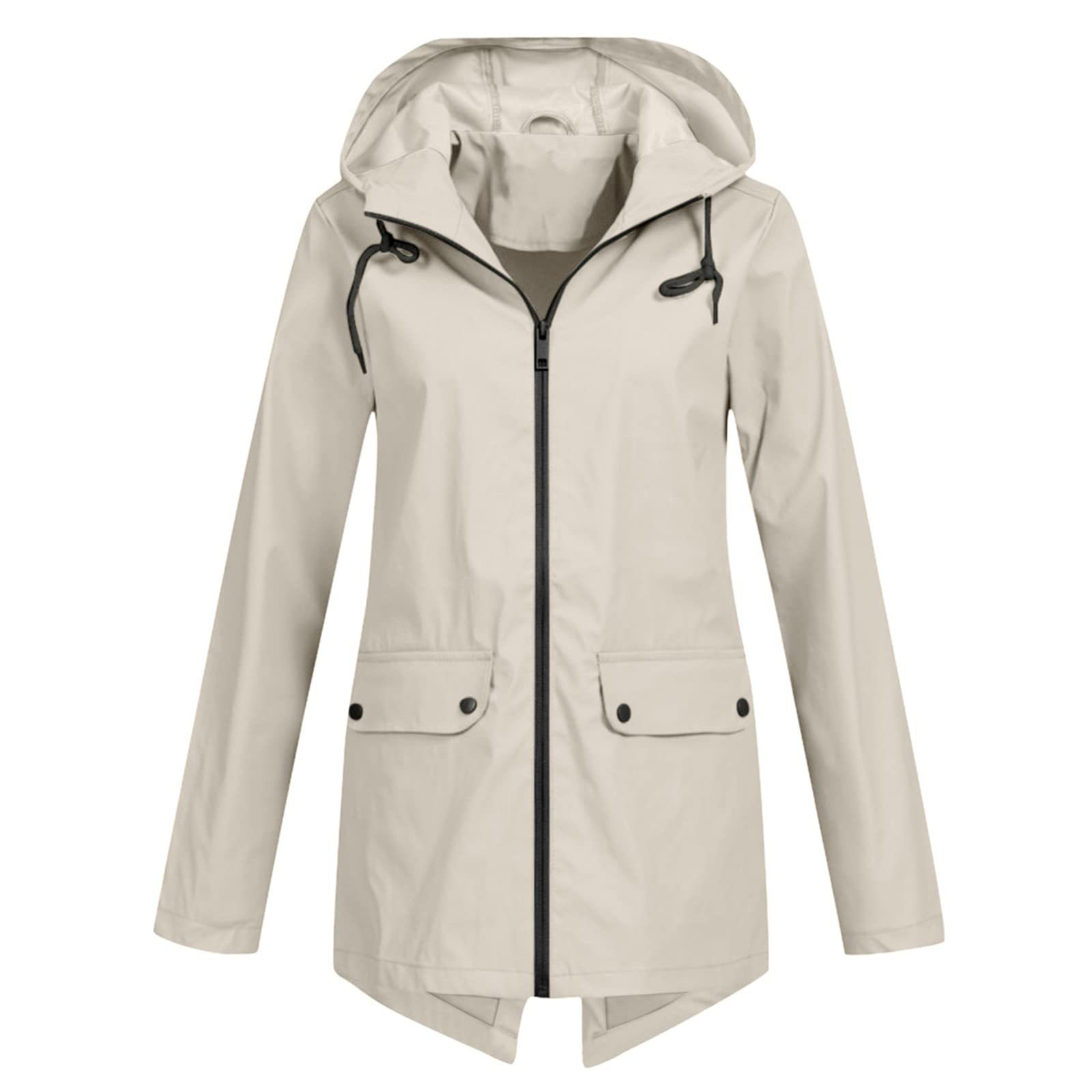 Herfst Regenjas voor Dames – Met Capuchon en Rits