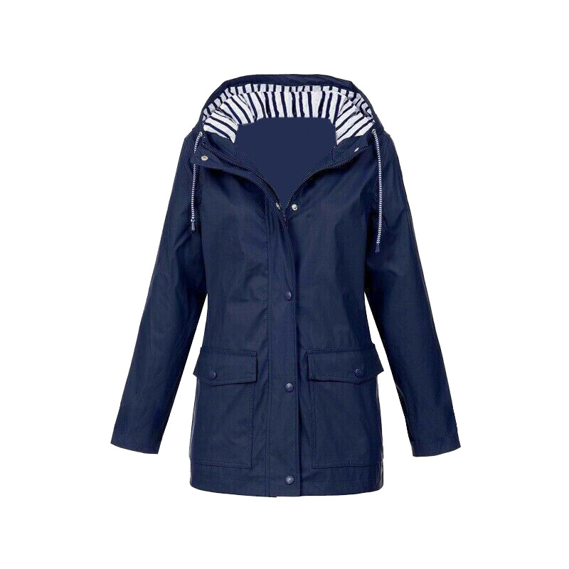 Regenjas voor Dames – Lang Model met Rits