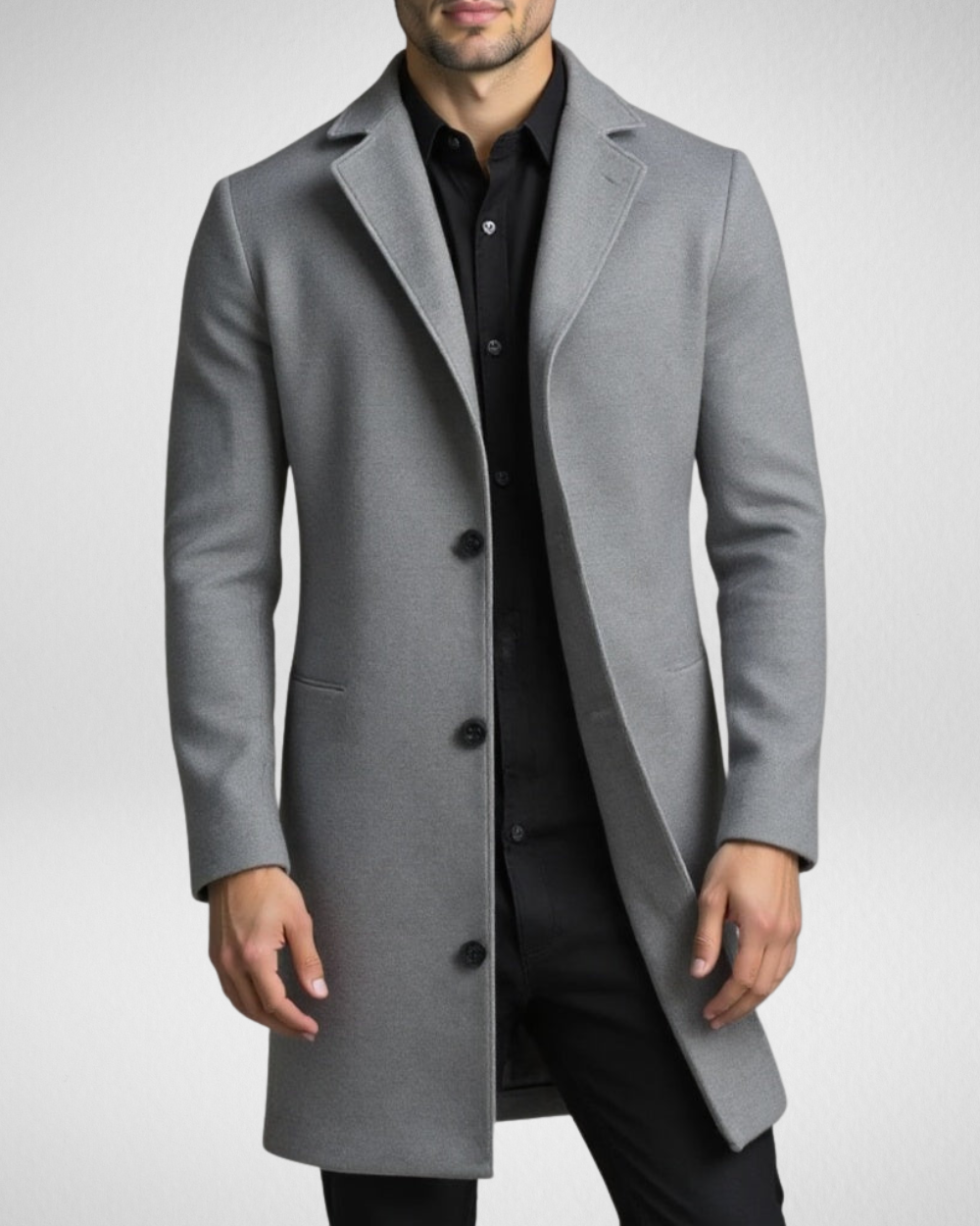 Heren Mantel – Lang Model voor Winter