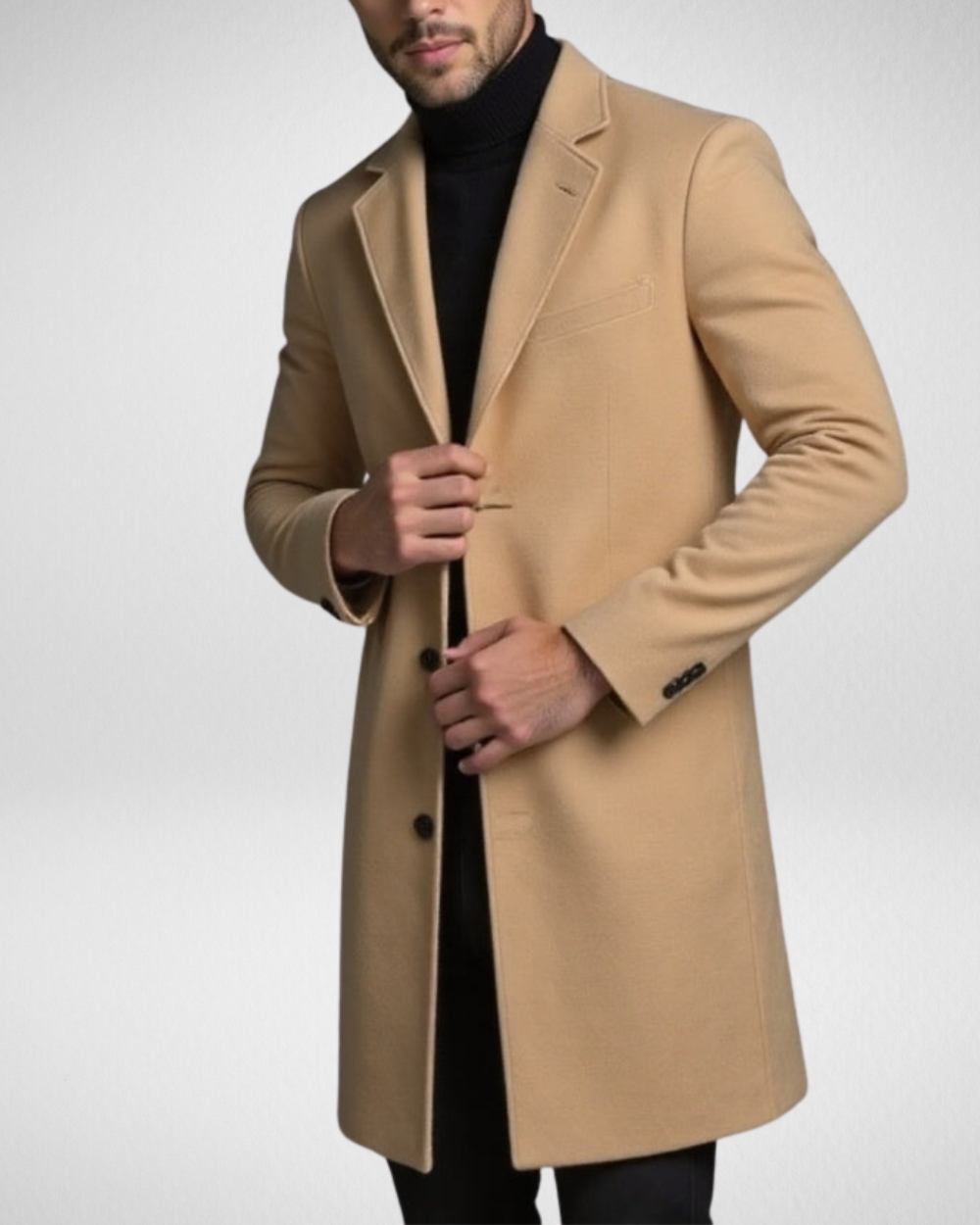 Heren Mantel – Lang Model voor Winter
