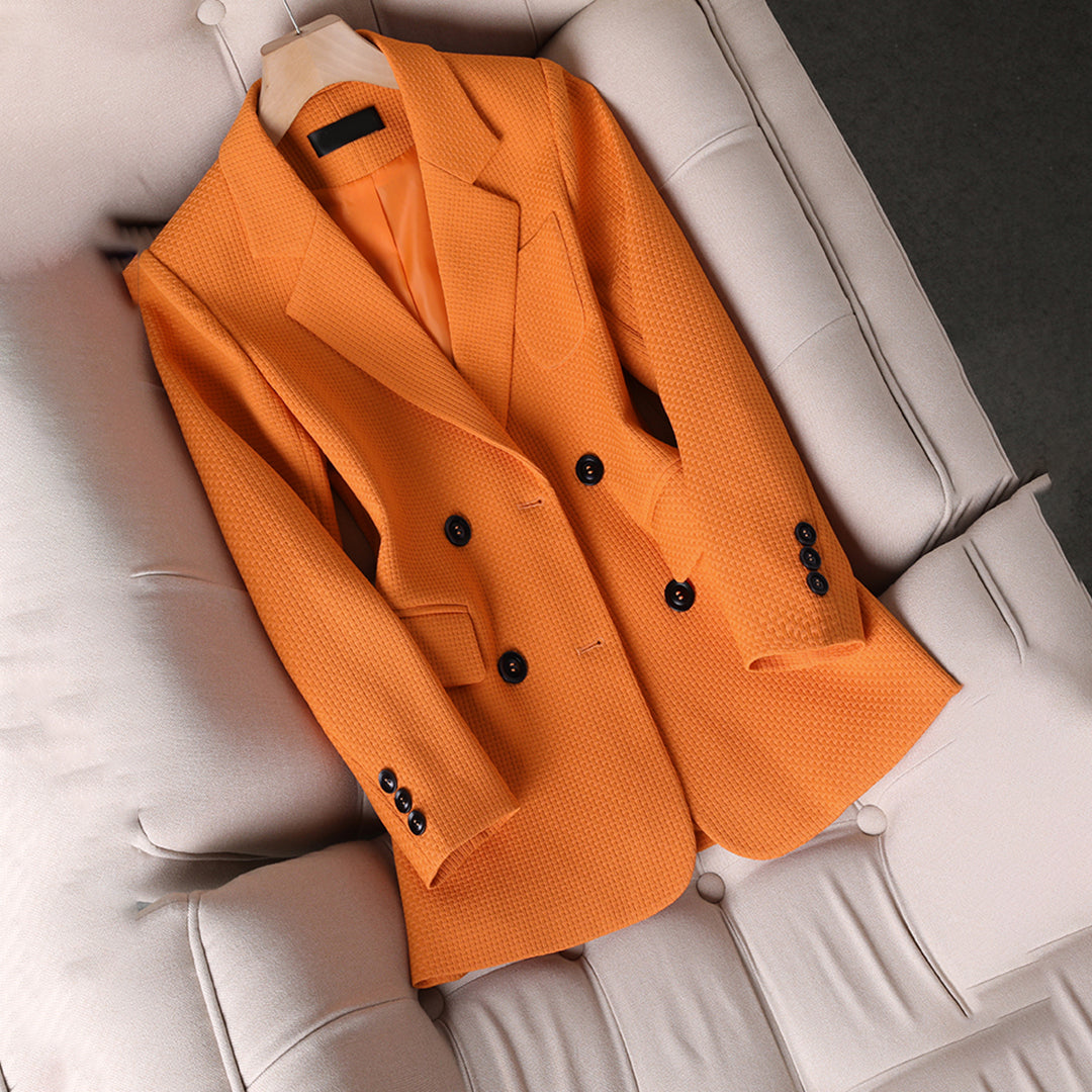 Blazer voor Dames met Knopen en Gestructureerde Snit