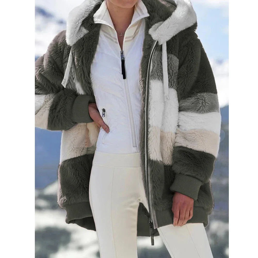 Dames Fleece Jas – Met Capuchon