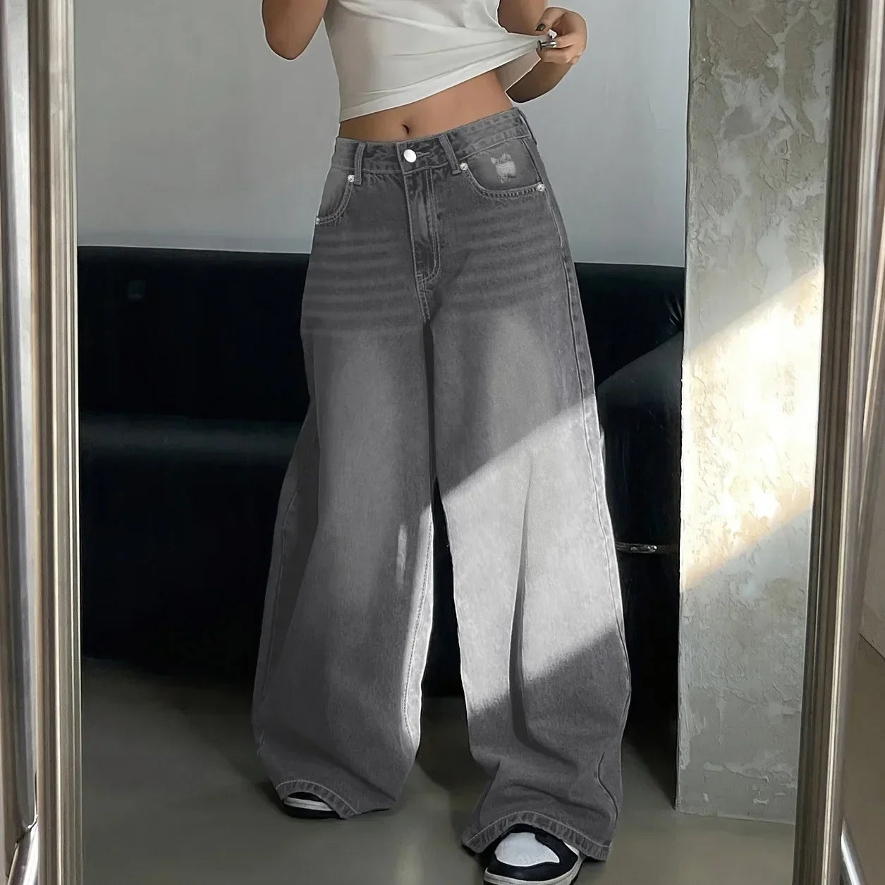 Baggy Jeans met Brede Pijpen voor Dames