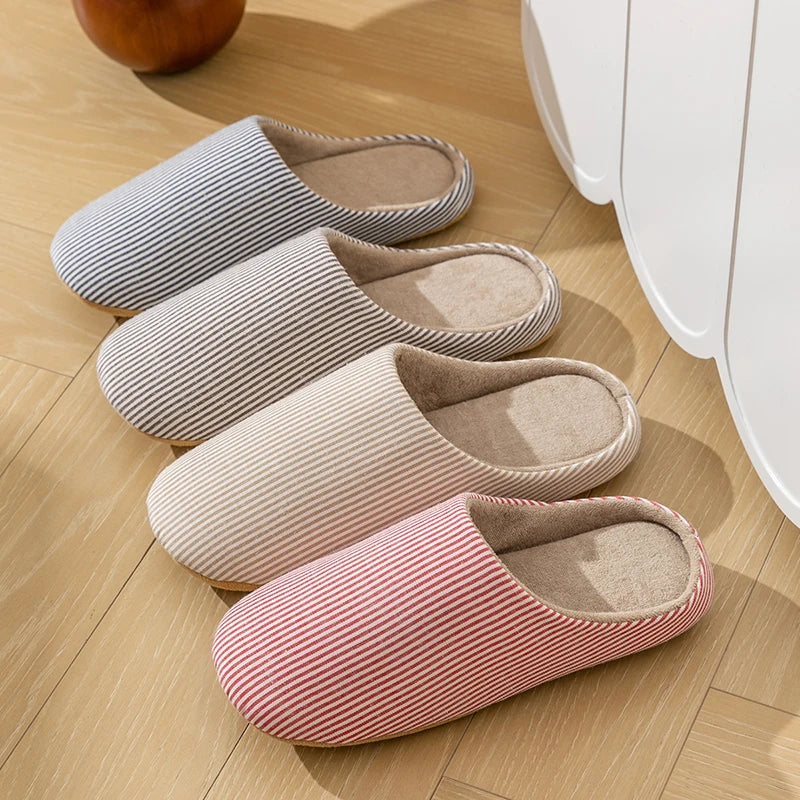 Unisex Pantoffels voor Binnen – Gestreept en Praktisch