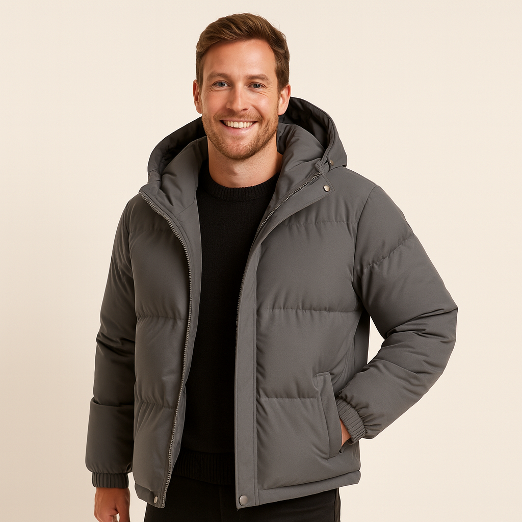Heren puffer Jas – Gewatteerd met Capuchon