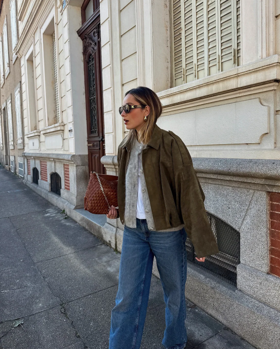 Dames Leren Jas – Oversized & Warm