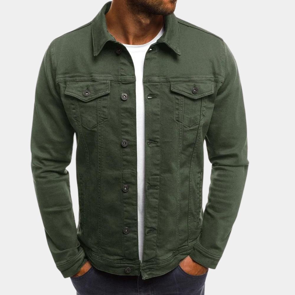 Heren Trucker jas – Knoopsluiting & Borstzakken met Knopen