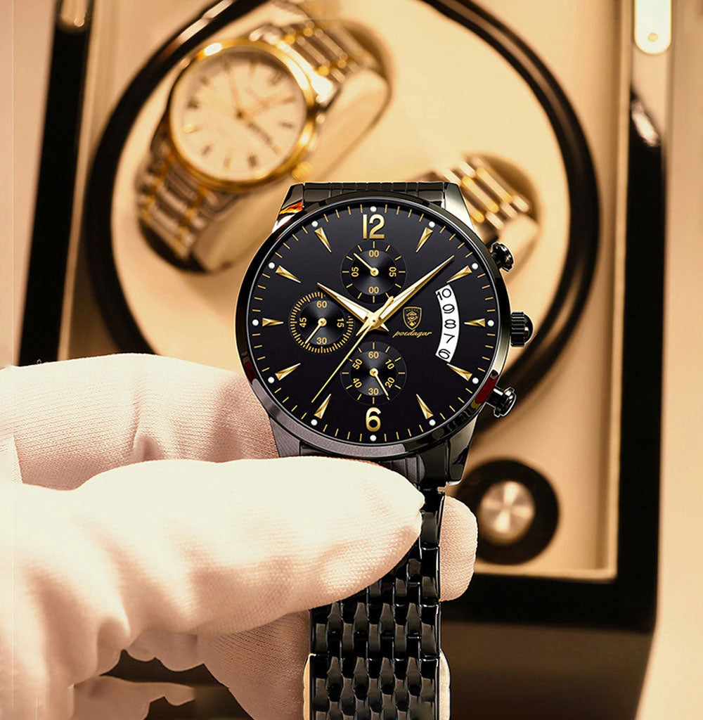Herenhorloge met stalen band