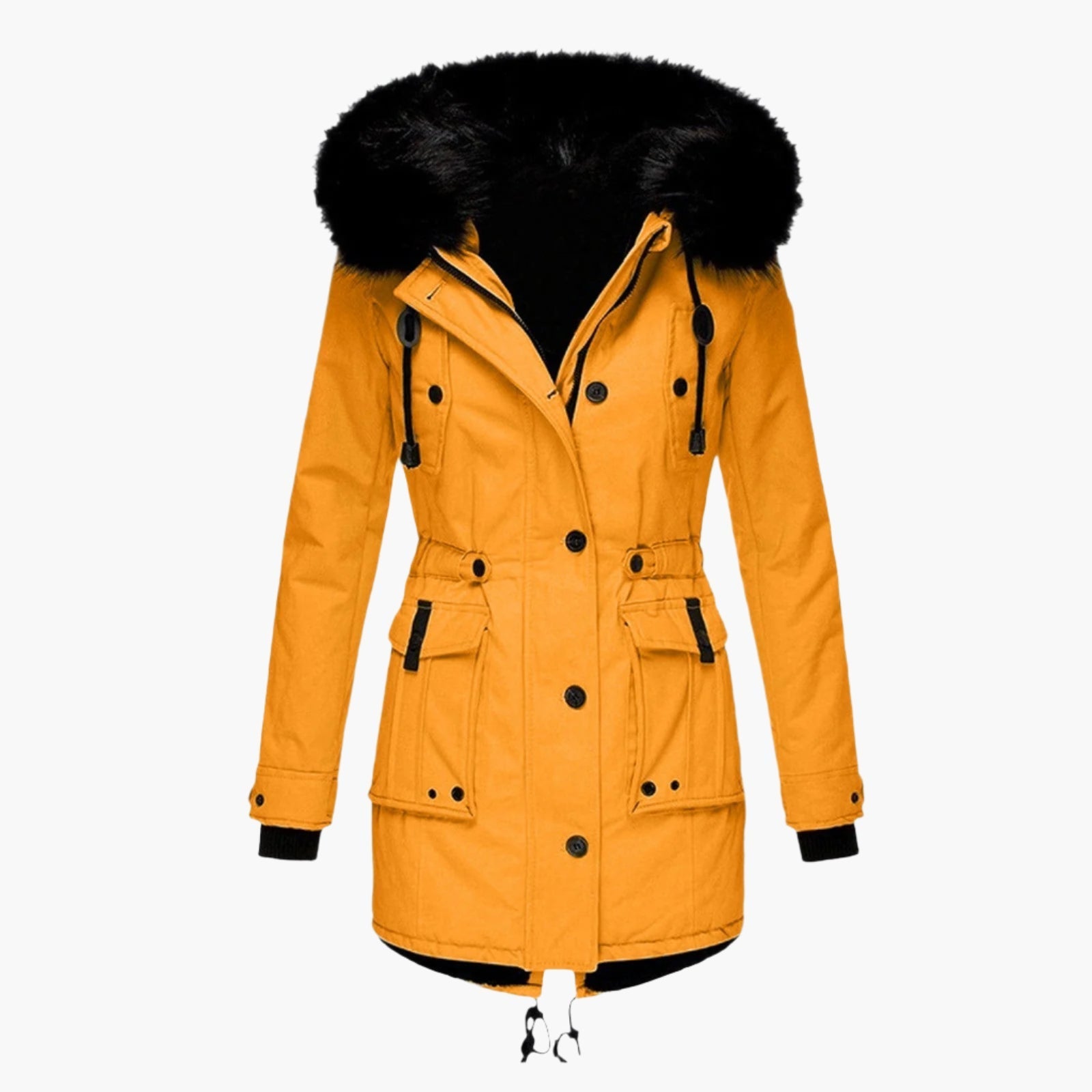 Dames Winterparka met Kunstbontkraag – Warme Outdoorjas voor Koude Dagen