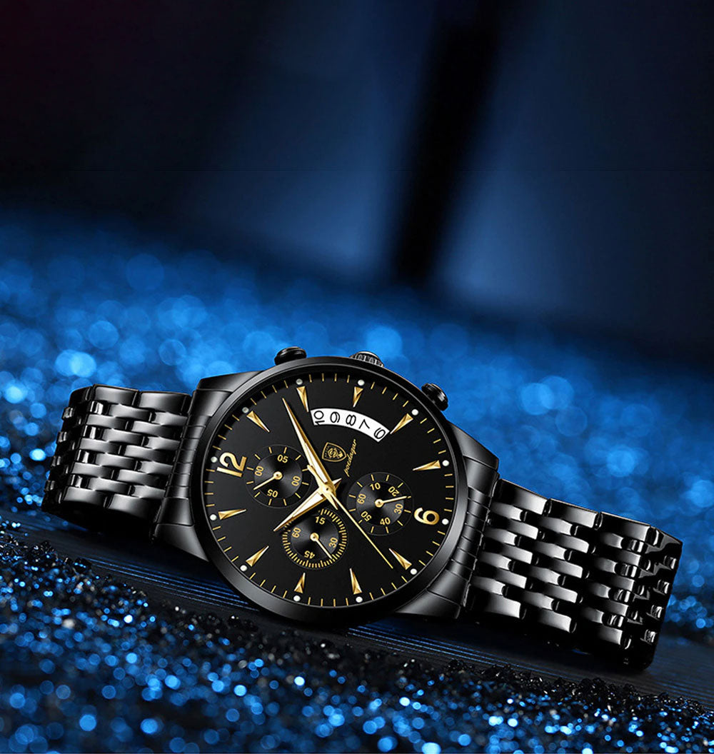 Herenhorloge met stalen band