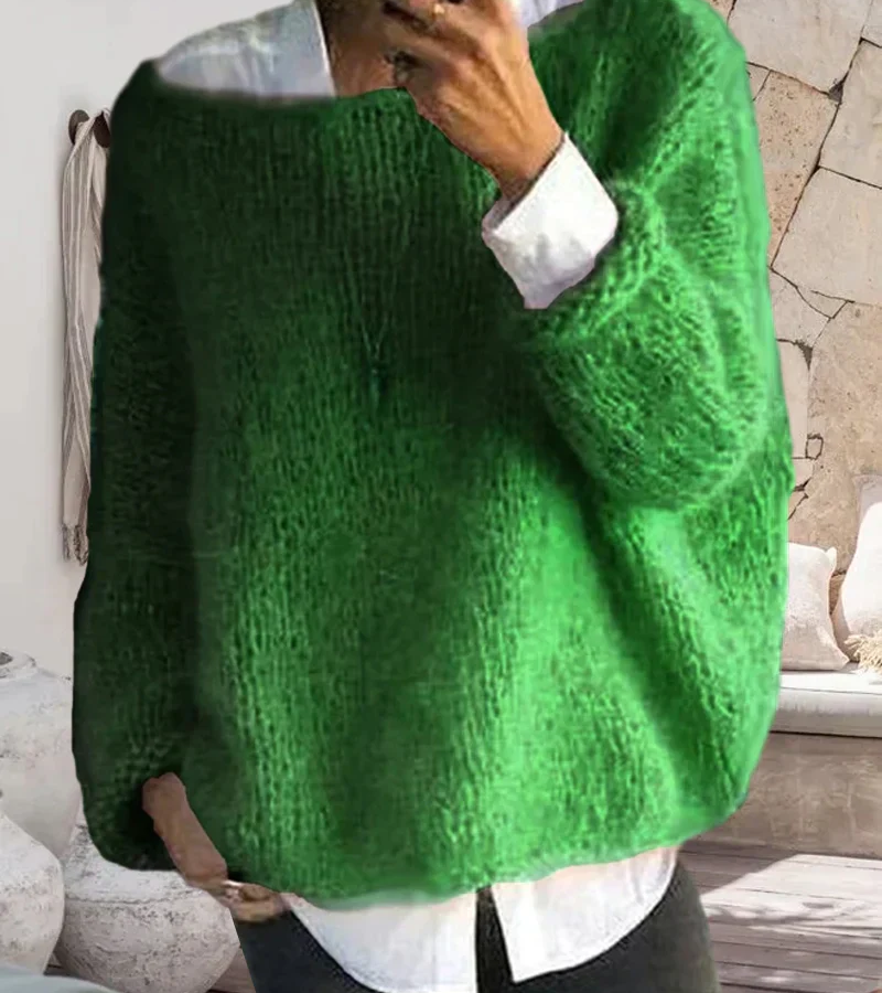 Dames Oversized Gebreide Trui – Los vallend en Zacht