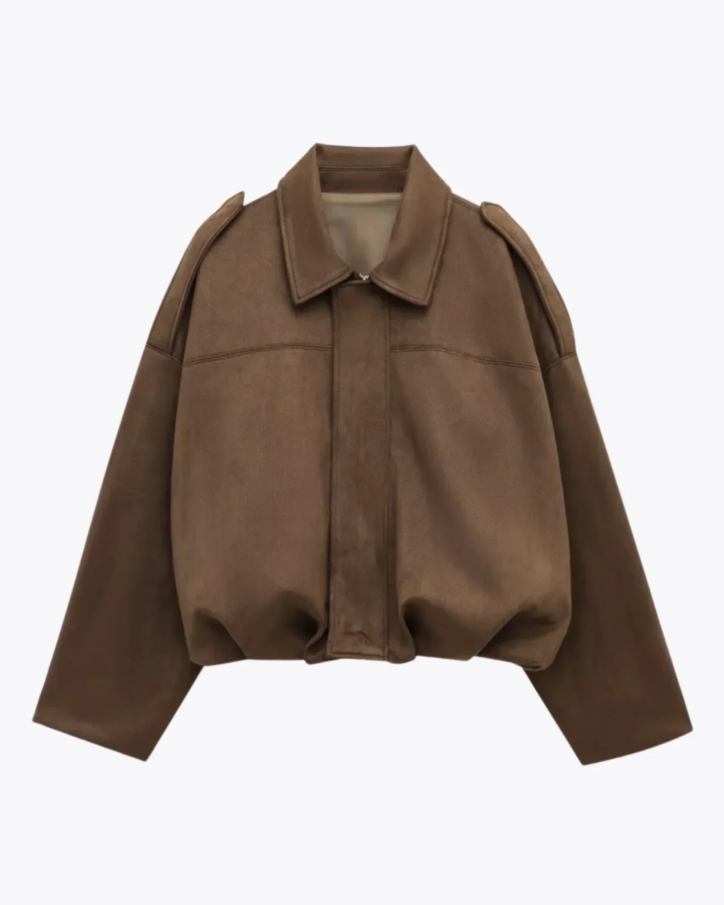 Dames Leren Jas – Oversized & Warm