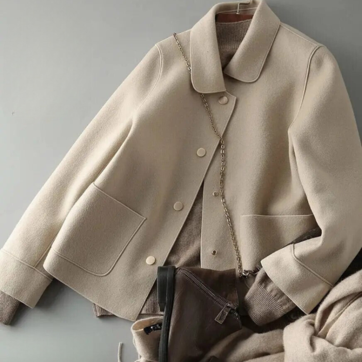 Dames Donzen Jas met Knopen – Warm Model