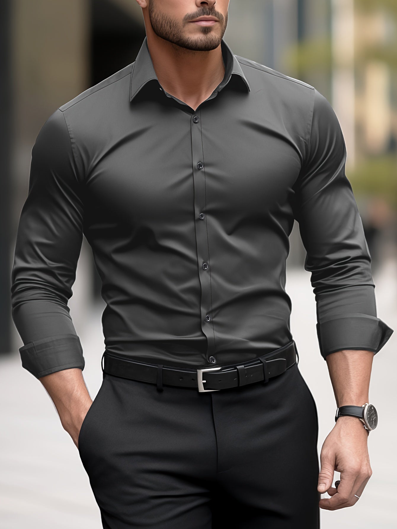 Slim fit Heren Overhemd