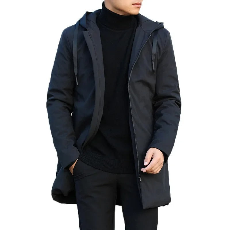 Heren Winterjas met Capuchon – voor Herfst en Winter