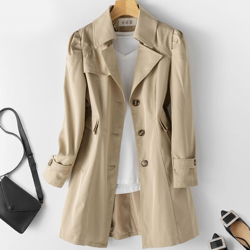Dames Trenchcoat – met Knopen