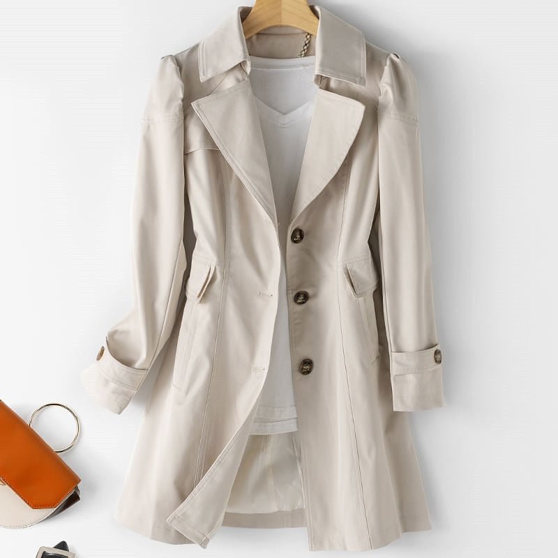 Dames Trenchcoat – met Knopen