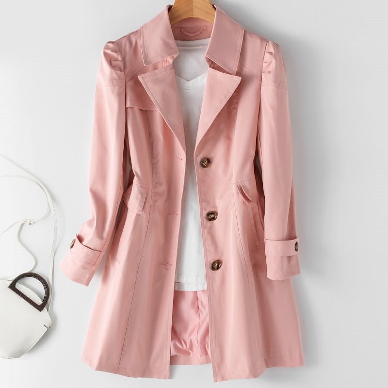 Dames Trenchcoat – met Knopen
