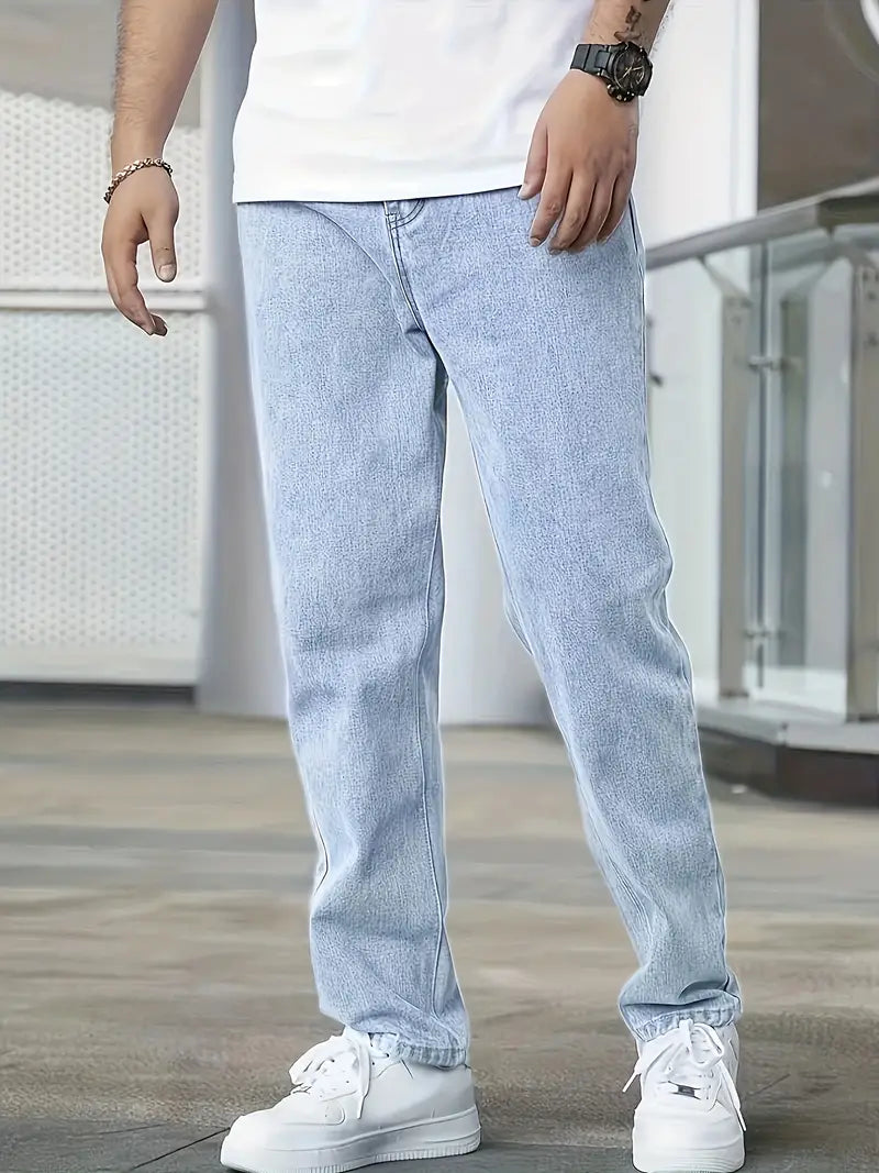 Jeans voor Heren – Straight Leg met Lichte Wassing