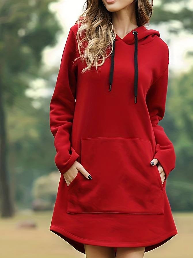 Hoodie Jurk voor Dames – Met Buikzak