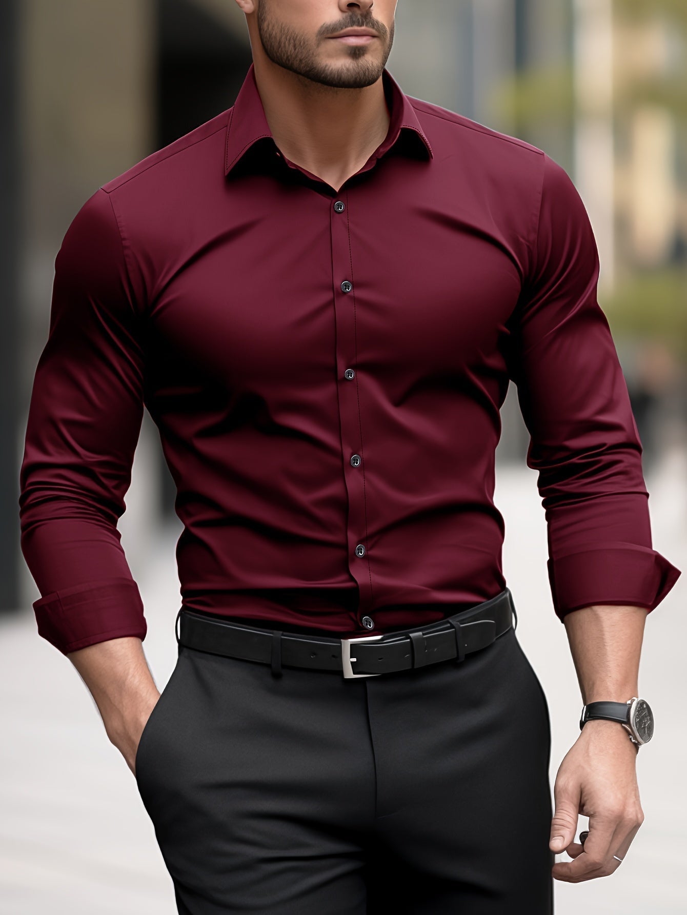 Slim fit Heren Overhemd