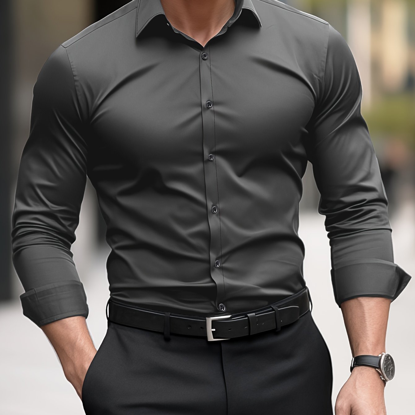 Slim fit Heren Overhemd