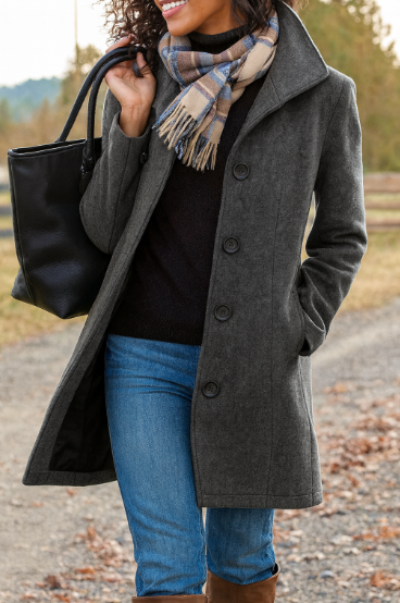 Lange Trenchcoat voor Dames – Wintermodel