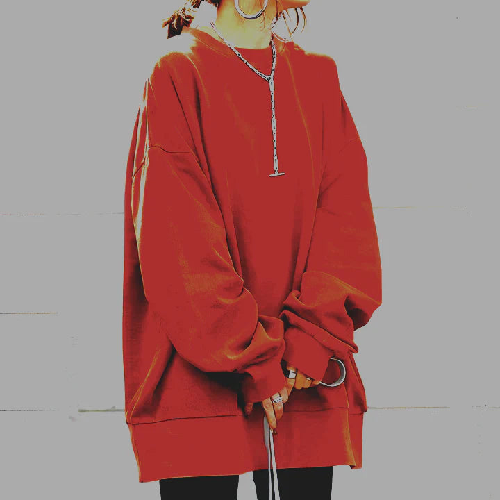 Sweater voor Dames – Oversized Model met Ronde Hals