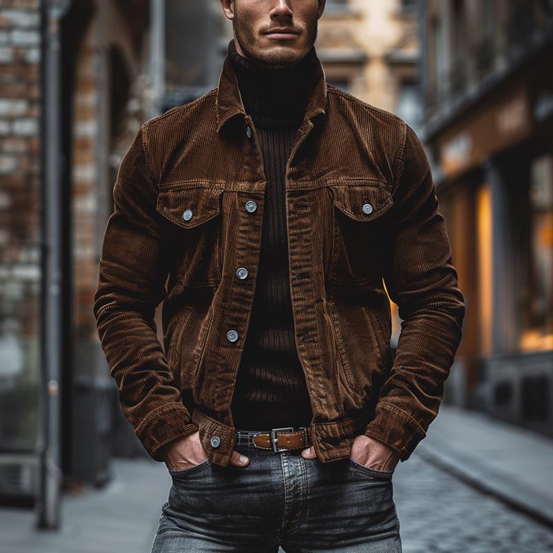Corduroy Jas voor Heren – Vintage Stijl