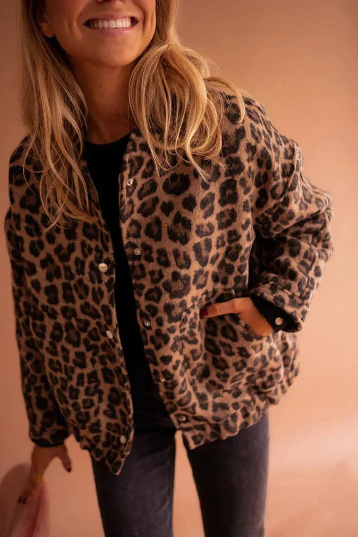 Dames Jas met Luipaardprint – Wintermodel
