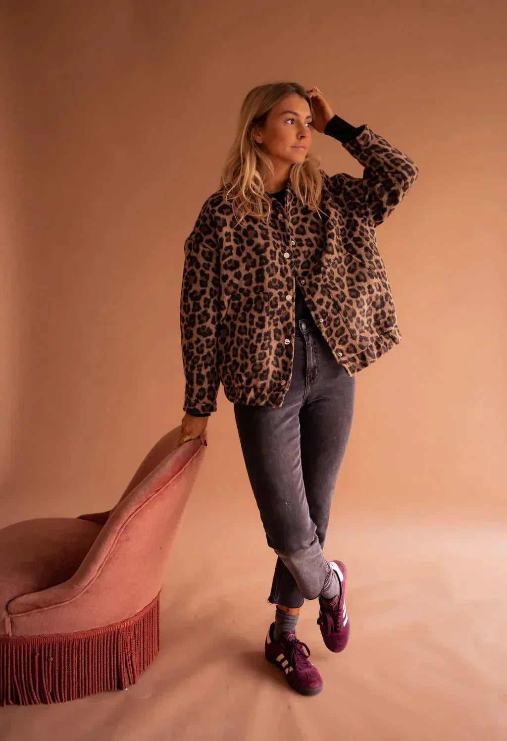 Dames Jas met Luipaardprint – Wintermodel