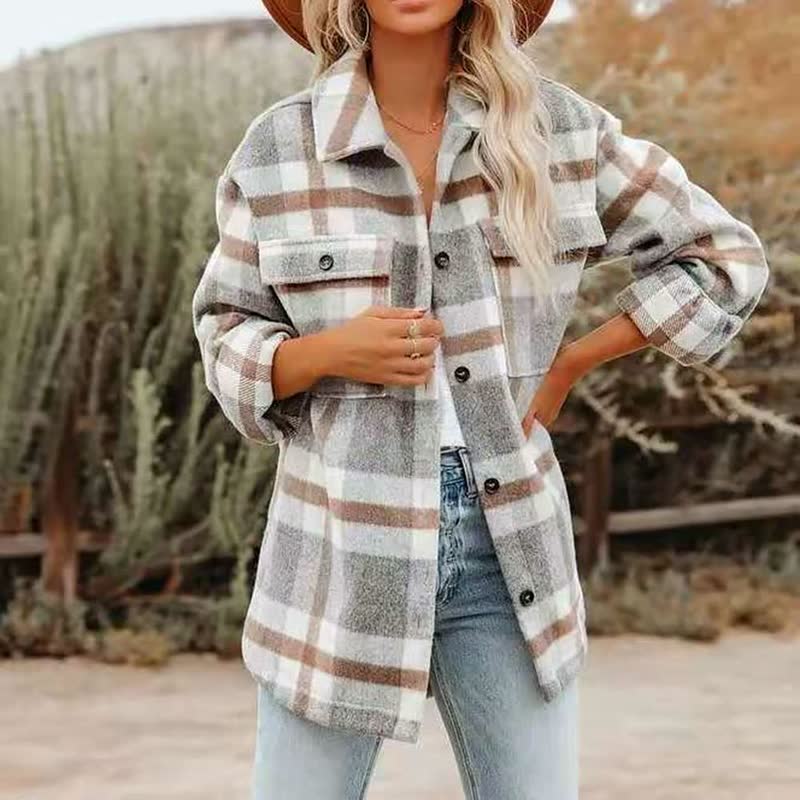 Dames Blouse – Met Lange Mouwen en Knoopsluiting