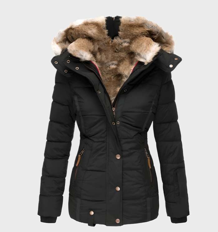 Dames Winterjas Slim Fit met Capuchon