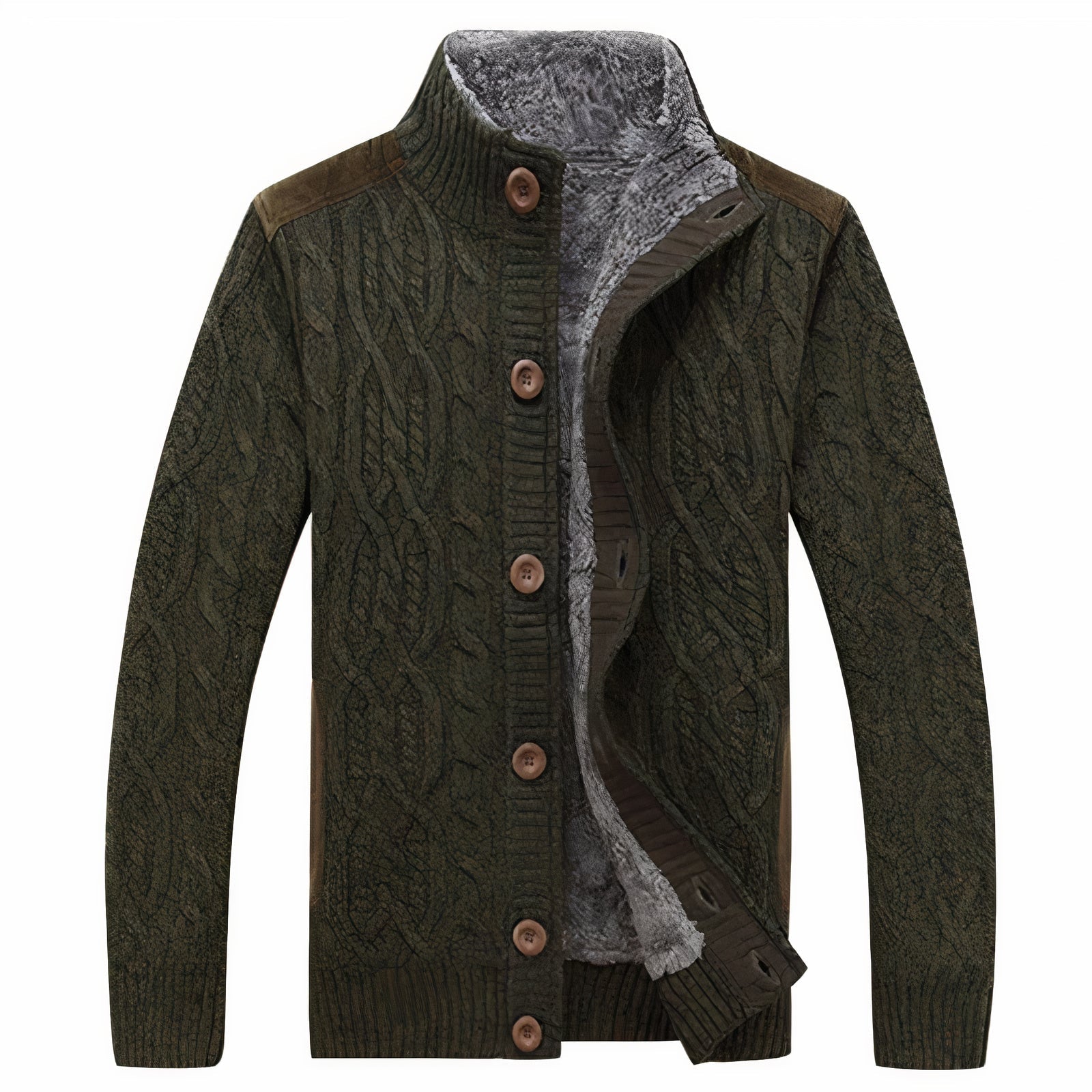 Heren Gebreid Vest – Met Binnenvoering en Rits