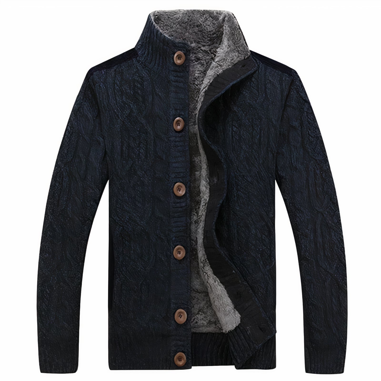 Heren Gebreid Vest – Met Binnenvoering en Rits
